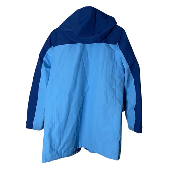 Lands End Squall Waterproof Parka Jacket With Hood Zip Front Blue Sz Small - Picture 2 of 8